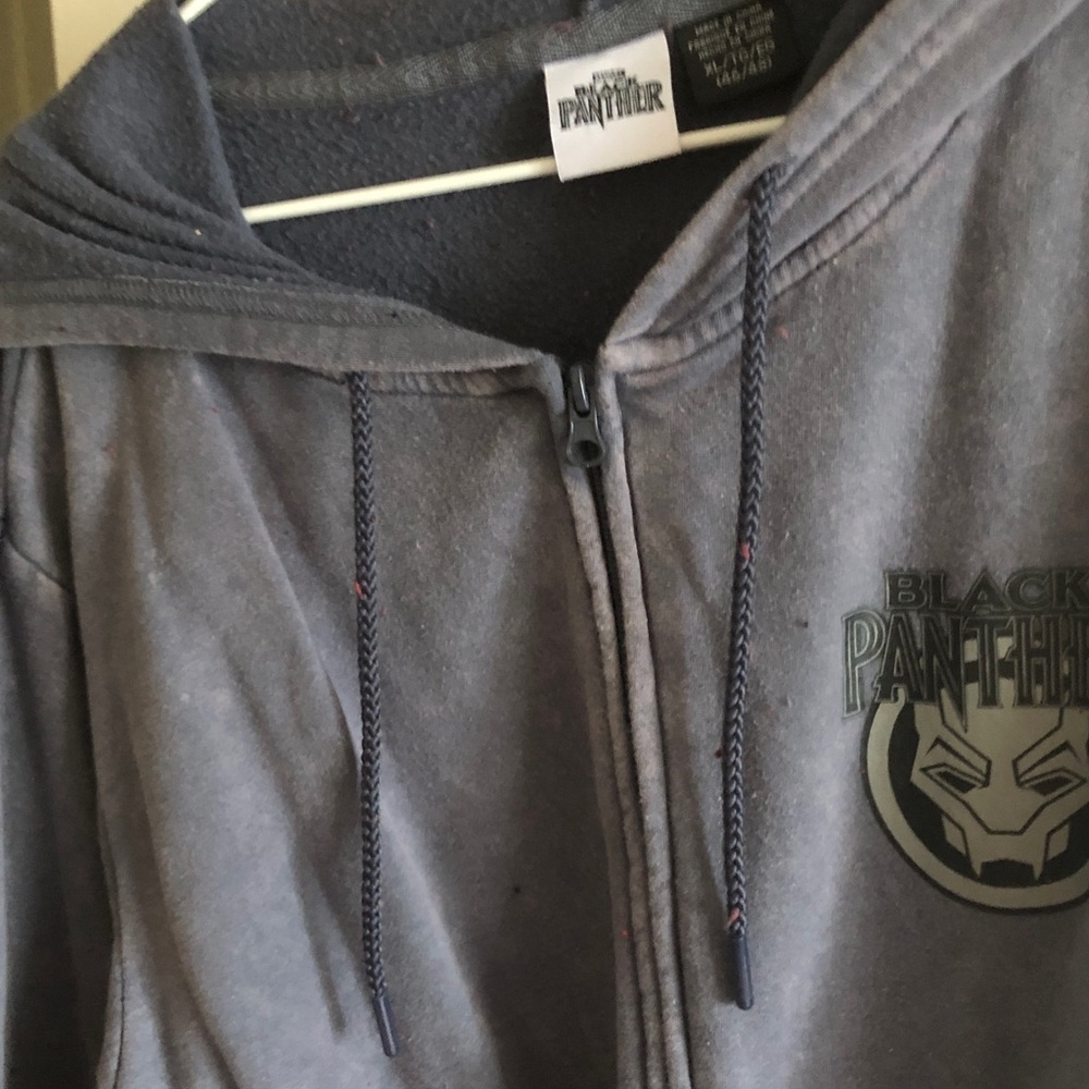 Black Panther Gray Zip-Up Hoodie